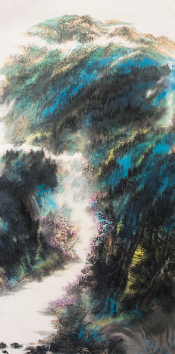 《岭脚山谷》 252cm x 125cm