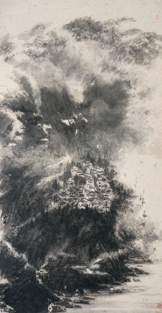 《雨后丹霞》 180cm×96cm