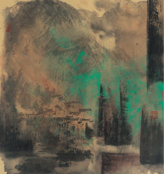 《雨后山居》 50cm×50cm