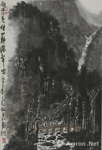 ���Ⱦ��ɽ���������� ֽ��ˮī��ɫ1962�� �й������ݲ�