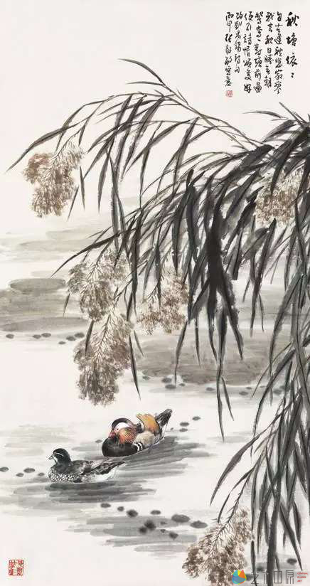 张毅敏《秋塘依依》