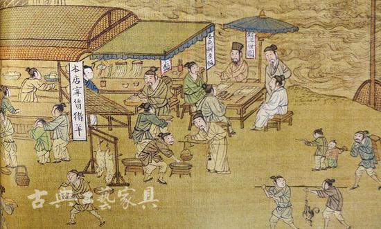 图3 仇英仿张择端《清明上河图》(局部)