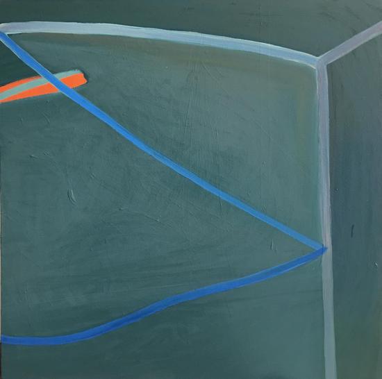 作品名称：间隙 gap作品尺寸：75cmx75cm 材质：布面油画 Oil on canvas创作时间：2016 by 严岩