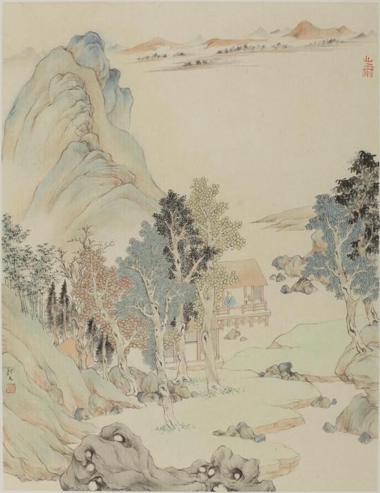 郑文 神思图 55x43cm 纸本设色 2016