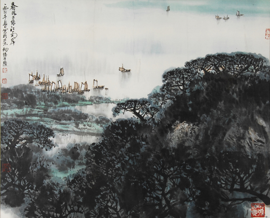 秦剑铭 春风又绿江南岸 47x57cm 纸本镜心