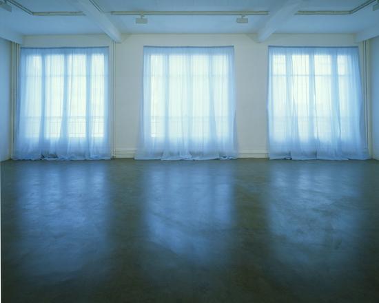 　　《“无题”(情郎)》
费利克斯·冈萨雷斯-托雷斯，1989 年，蓝色织品和悬挂装置，尺寸可变 。美国纽约，私人收藏。 