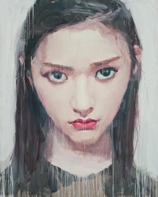 杨洮《自拍系列》油画 ，120×150cm ，2016年