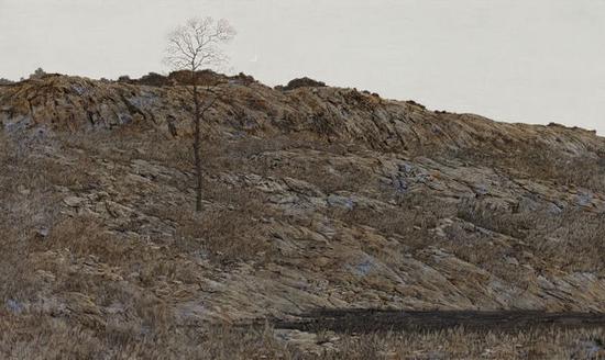 4） 张洪忠《塔峪》105×175 木板油画 2013年