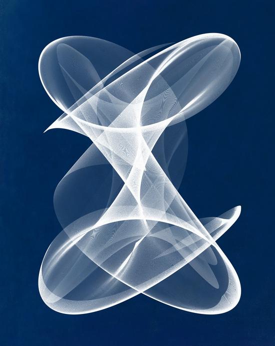 马晟哲《Qi-2016 No.25》纸上蓝晒;96x76.5cm;2016