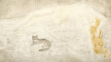 近代日本画家藤田嗣治的绘画