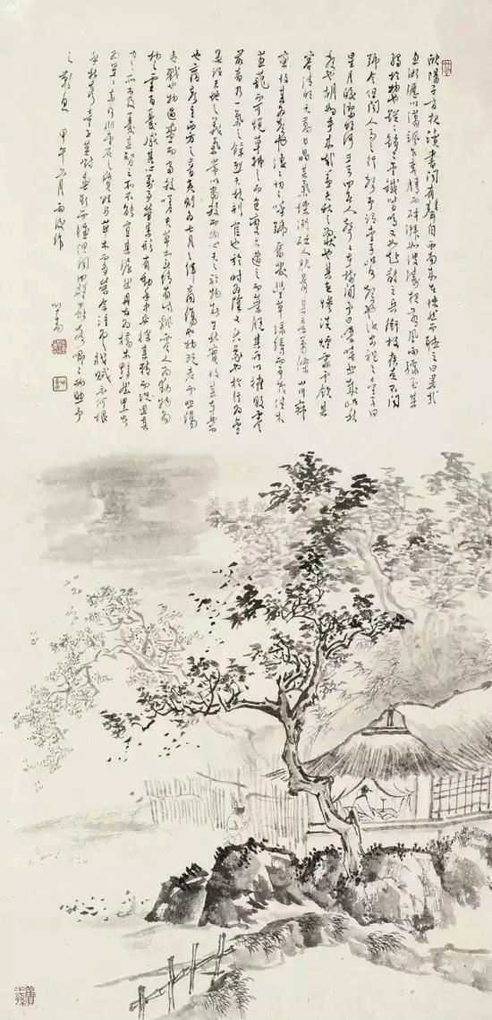 溥儒 《秋声赋》

　　纸本镜心   尺寸：68×33cm