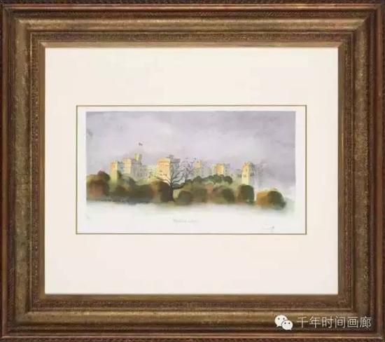 ▲Windsor Castle 温莎城堡
限量石版画(限量295),查尔斯王子亲笔签名47*24cm