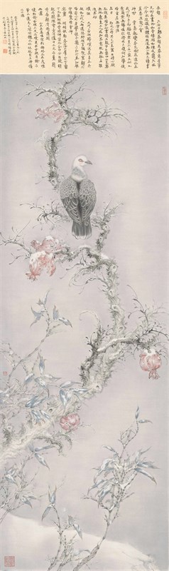 裴振宇 《梦回晴雪》150×45cm 纸本水墨 2016