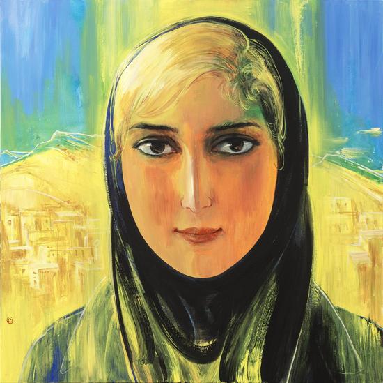 洛雷斯坦少女  Girl  of Luristan 2016 Acrylic 120x120cm