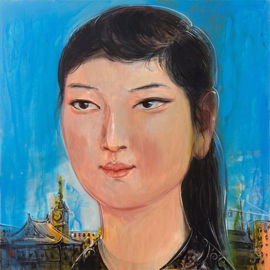 大同女子 Girl of Datong 2015 Acrylic 120x120cm