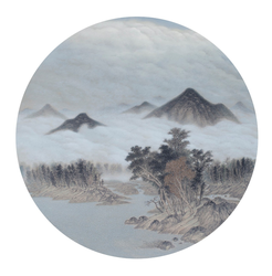 无心消夏夏已空 布面丙烯 直径150cm 2013