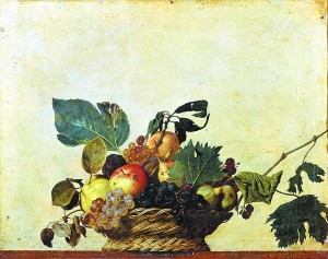 卡拉瓦乔油画作品《水果篮》