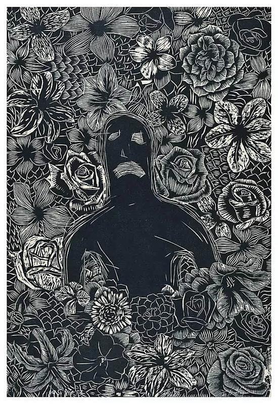 《No.13》90x60cm  木刻版画 1995年