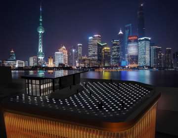 宫岛达男作品空中数字花园(Counter Sky Garden)。图片:复星艺术中心
(Fosun Foundation)