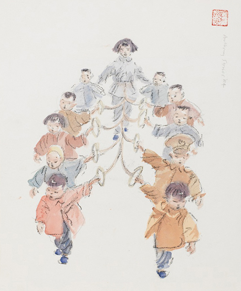 司徒安《1984年的记忆》 1984年 47×40cm 纸本水彩