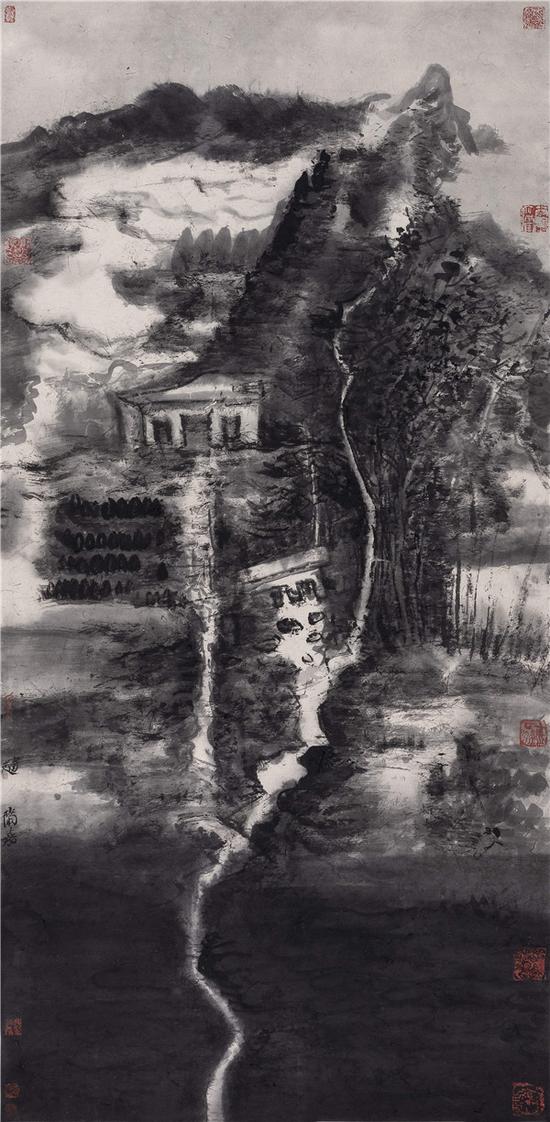 静No.1 200×98cm 纸本水墨 2011