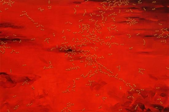 贺丹 金蚂蚁 布面油画 200x300cm 2016年