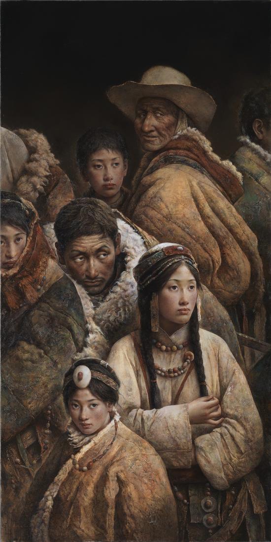 赛马 布面油画 2011  180cm×90cm