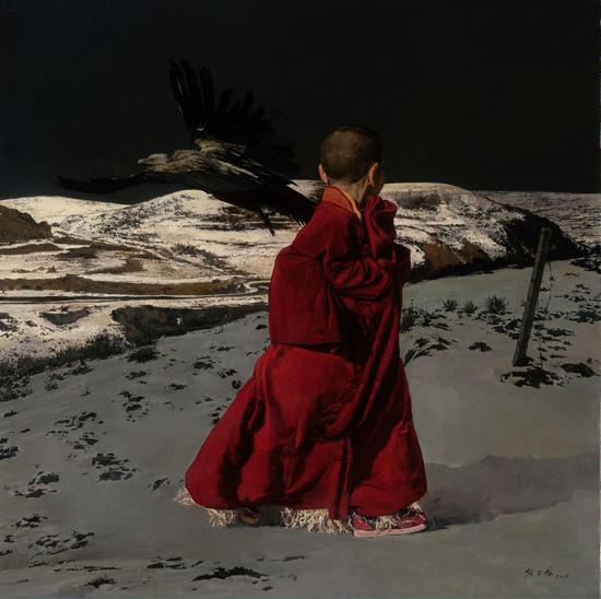 西藏.西藏 系列9 Tibet·Tibet Series 9   2016年  100x100厘米 布面油画(Oil on Canvas)
