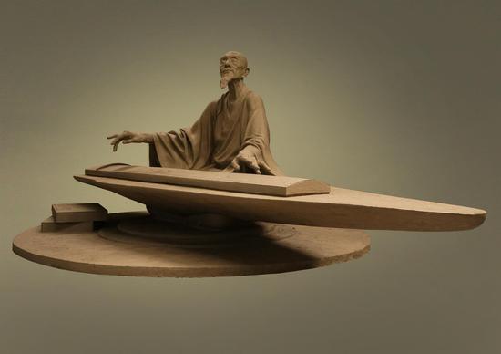 邓柯作品_朱载堉《乐律全书》树脂着色,长90cm,宽71cm,高50cm
