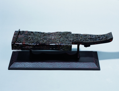 仿古九连墩十弦琴木胎漆器 刘比建
