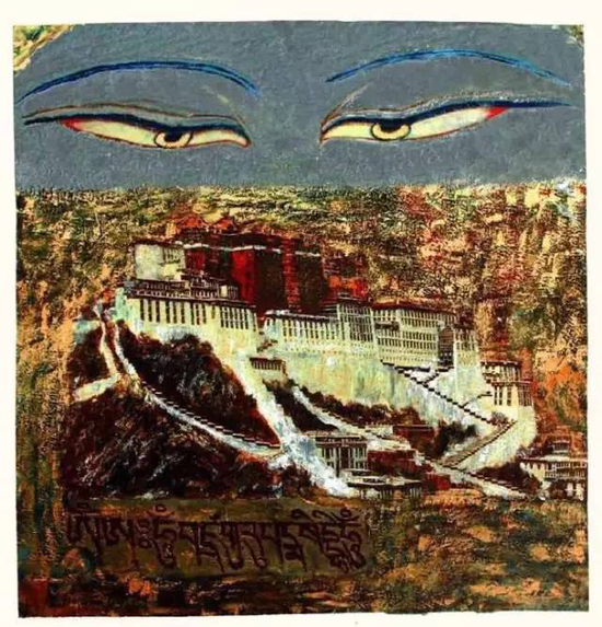 心灵佛光之四二 70*70cm  藏纸  2013年