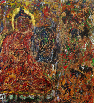 心灵佛光之二七 34*37cm  藏纸  2013年