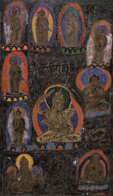 心灵佛光之一三三 91*158cm  藏纸  2016年