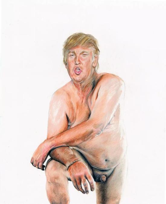 Illma Gore绘制的特朗普裸体肖像