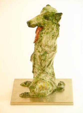 MEISSEN X 周春芽 全球限量20件 《绿狗》瓷艺雕塑