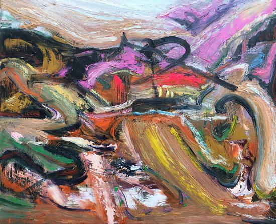 李南《 没有风的景24 》亚麻布油画 50x60cm 2016年