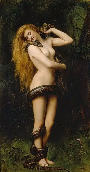 Lilith （1892） by John Collier in Southport Atkinson Art Gallery
