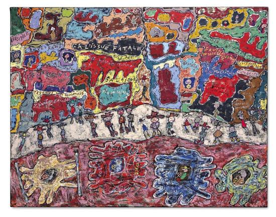 让·杜布菲,《Les Grandes Artères》,1961。图片:Courtesy Christie's.
