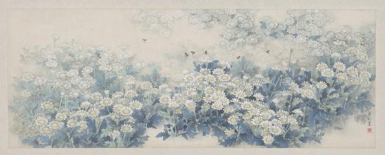 小花 40×104cm 纸本设色 1983