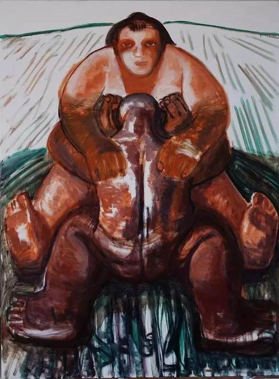 宫立龙，《山地》， 布面丙烯 ，200×150cm，2016