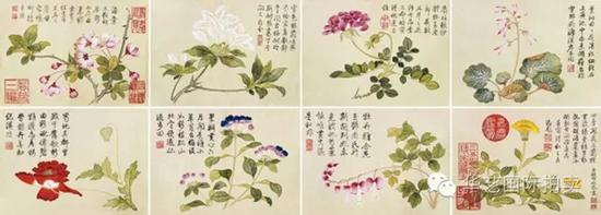 钱维城（1720-1772） 花卉图

　　成交价：RMB 24，840，000