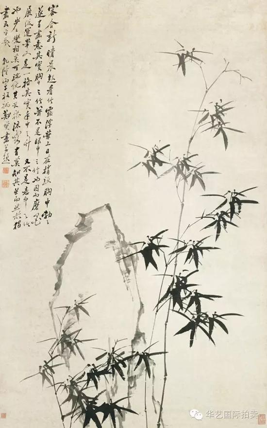 郑板桥（1693-1765） 石畔新竹

　　成交价：RMB 13，800，000