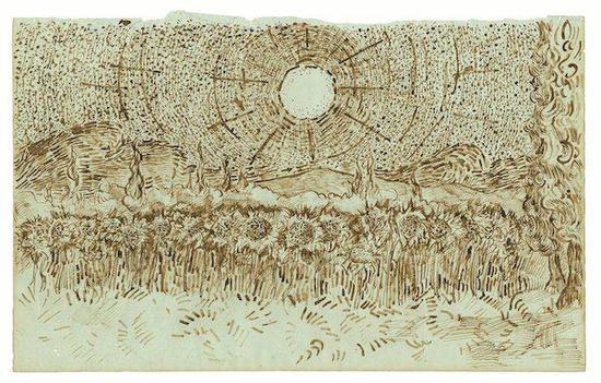 向日葵花田,圣雷米,1889年8月-9月