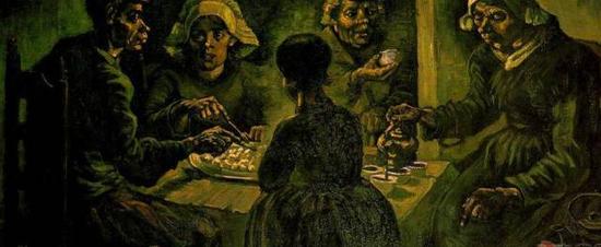 梵高《吃马铃薯的人》/1885年/油画/81.5x114.5cm/阿姆斯特丹梵高博物馆