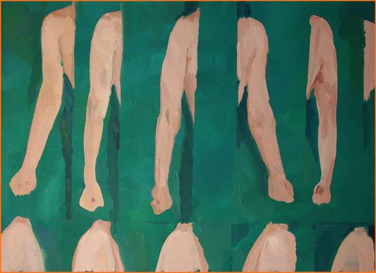 张宇飞《肢体no.2(limbs no.2)》110cm×150cm_布面油画_2014