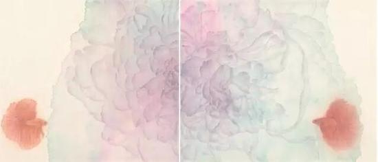 邓远清，游21，纸本工笔，46.5×73cm，2015