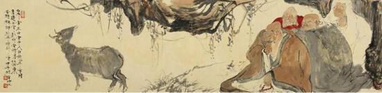 《普明禅师牧牛颂》 ，138.5×33.5cm，2014