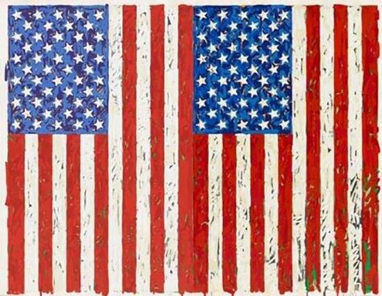 贾思培•琼斯作品，《国旗I》（Jasper Johns, Flags I），1973年。