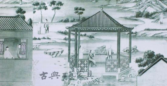 图11 1775-1800年中式壁画。（特拉华州温特图尔博物馆藏，1969年由Henry Francis du Pont捐赠）