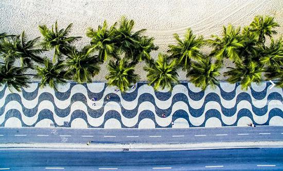 里约热内卢的科帕卡巴纳海滩

　　图片来源：Ulysses Padilha/Dronestagram